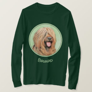 Briard Painting - Cute Original Dog Art T-Shirt