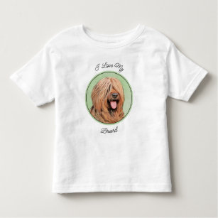 Briard Painting - Cute Original Dog Art Toddler T-shirt
