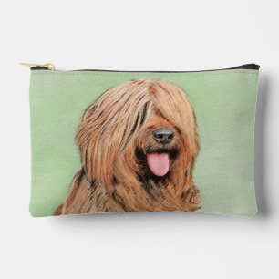 Briard Painting Tawny Black Overlay Cute Dog Art Accessory Pouch