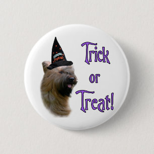 Briard Trick 2 Inch Round Button