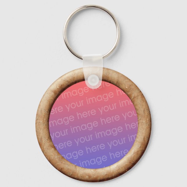 Brick (3d effect frame border) Template Keychain (Front)