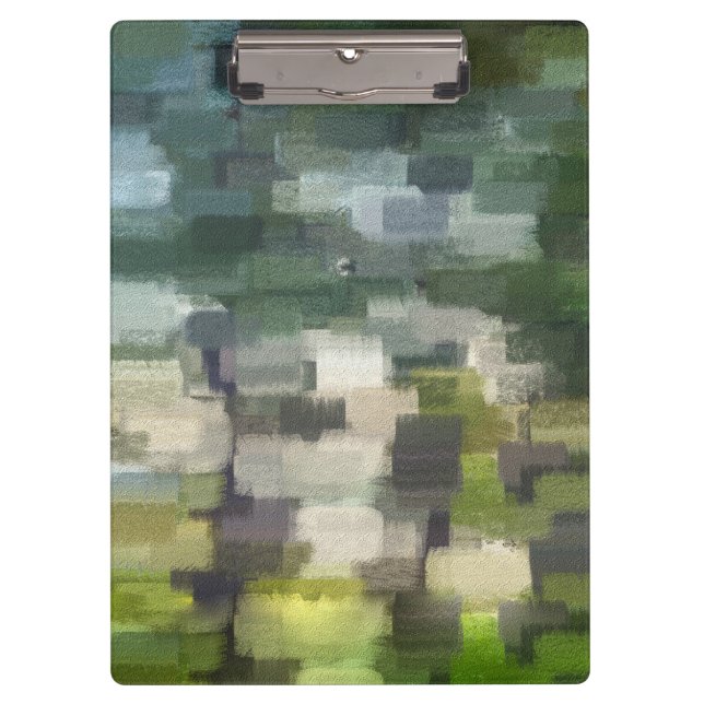 Brick Abstract Summer Green Clipboard (Front)
