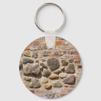 Brick and stone wall keychain