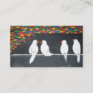 brick bird wall : graffiti wall business card