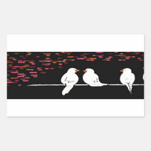 brick bird wall : graffiti wall sticker