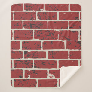 Brick brick tile tile tiled image sherpa blanket