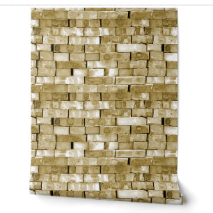 Brick Brown Pattern Wallpaper