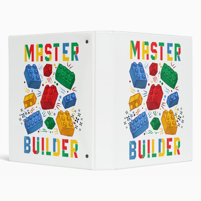 Brick Builder Funny Blocks Building Master Builder Binder (Background)