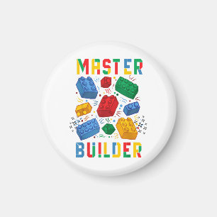 Brick Builder Funny Blocks Building Master Builder Magnet