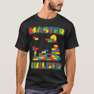 Brick Builder Funny Blocks Master Builder T-Shirt