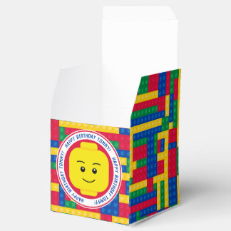 Brick Builder Man Customizable Birthday Favor Box
