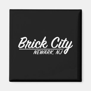 Brick City Newark Nj City New Jersey Hometown Retr Magnet