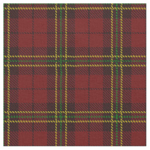 Brick deep Red plaid yellow/green & black stripe Fabric