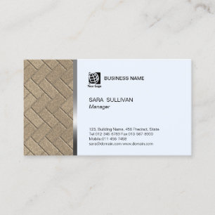 Brick Flooring Pattern Contractor Business Card