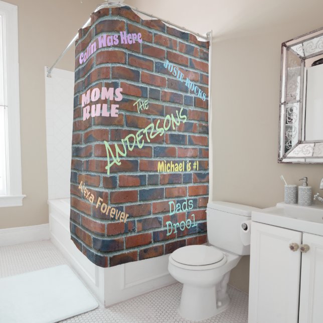 Brick Graffiti Wall Custom Names (In Situ)