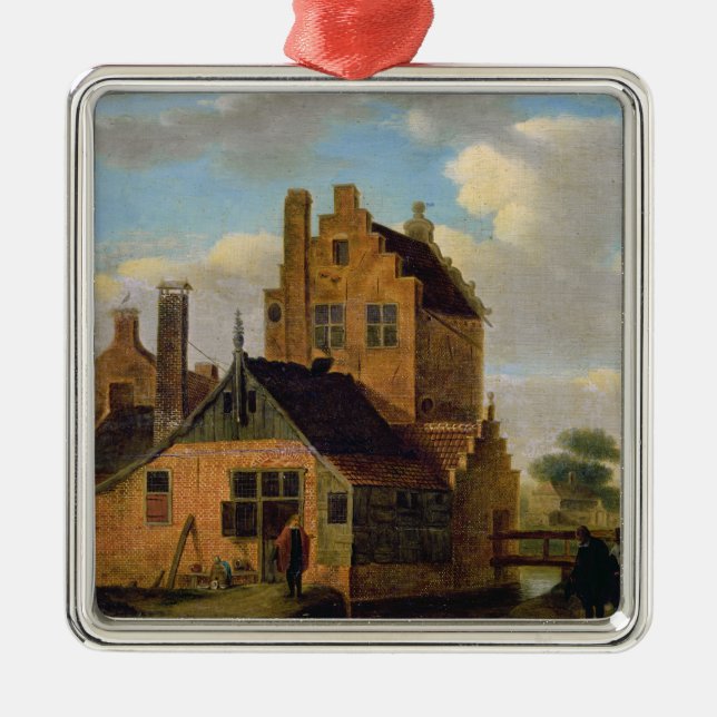 Brick Houses Metal Ornament (Front)