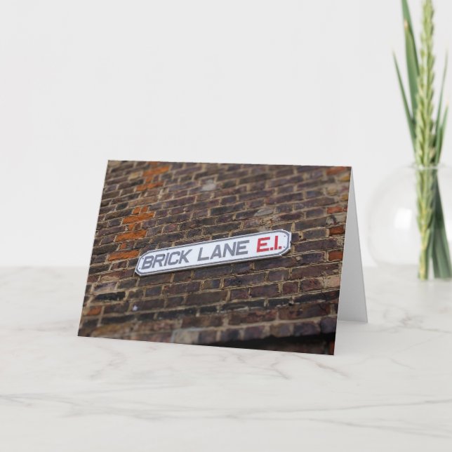 Brick Lane - London - Street Sign - Greeting Card (Front)