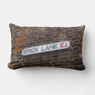 Brick Lane - London - Street Sign - Throw Pillow
