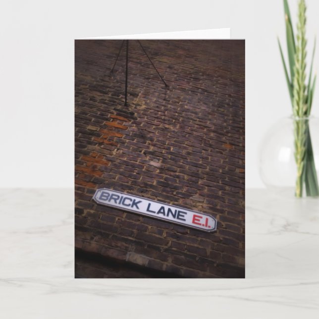 Brick Lane - Street Sign - Greeting Card (Front)