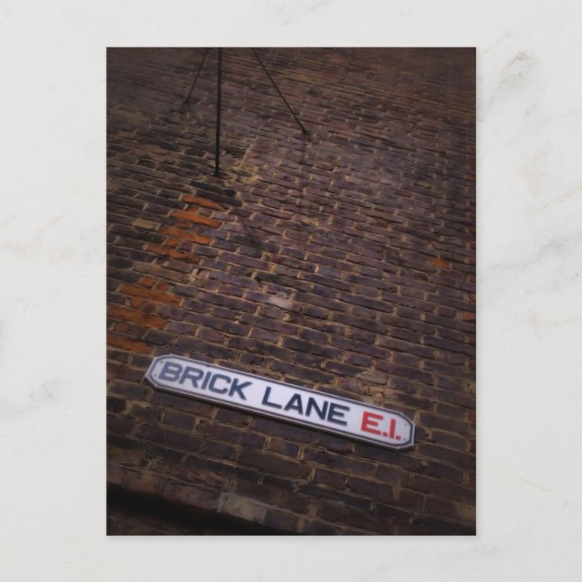 Brick Lane - Street Sign - London - Postcard (Front)