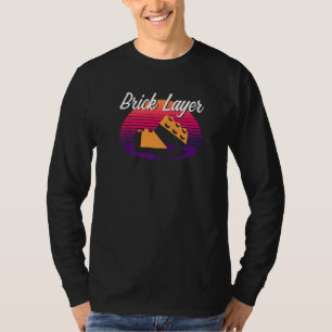Brick Layer Big Building Blocks Master Builder Eng T-Shirt