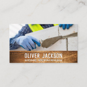 Brick Layer Cement Plastering Business Card