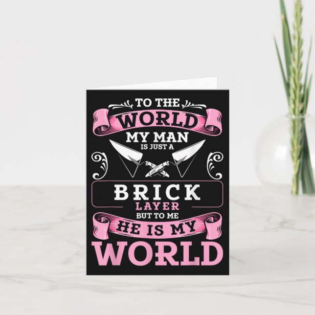 Brick Layer Union Bricklayer Girlfriend Bricklayer Card (Front)
