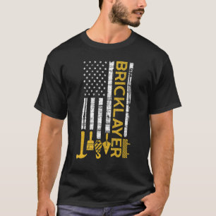 Brick Mason Bricklayer Masonry Construction Us Fla T-Shirt