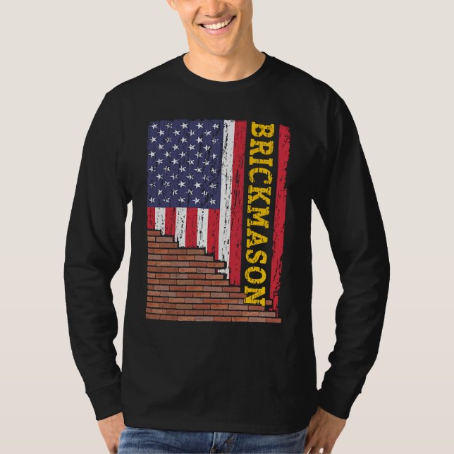Brick Mason Bricklayer Masonry Construction US Fla T-Shirt (Front)