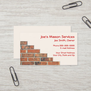 Brick Mason Masonry Business Card