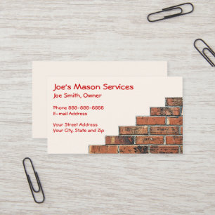 Brick Mason Masonry Business Card
