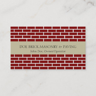 Brick Mason Tan/Fire Red Brick Business Card