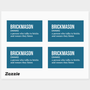 Brick Masonry Humour Definition Sticker