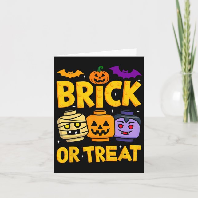 Brick Or Treat Halloween Master Builder Blocks Bui Card (Front)