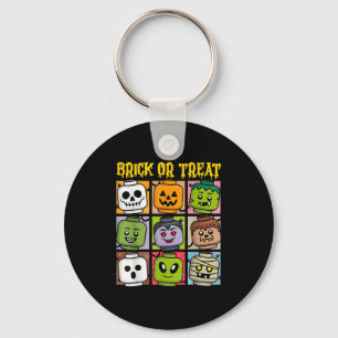 Brick Or Treat Halloween Master Builder Blocks Bui Keychain