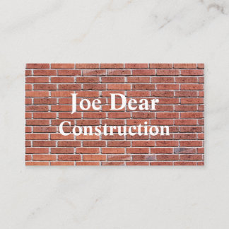 Brick Pattern for builders, roofers, construction Business Card
