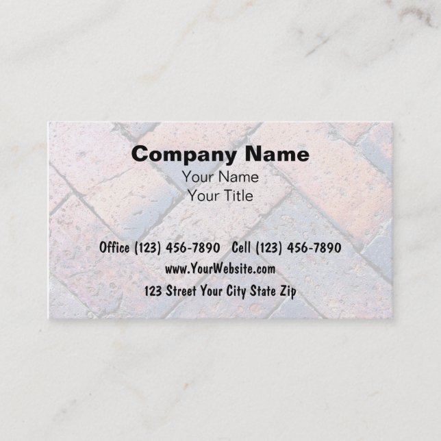 Brick Paving Business Cards (Front)