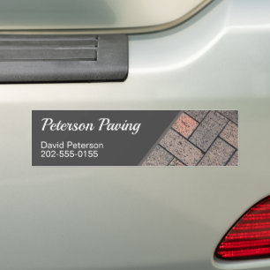Brick Paving Driveway Construction Business Bumper Sticker