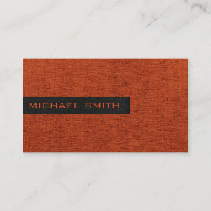 Brick Red Elegant Monogram Business Card