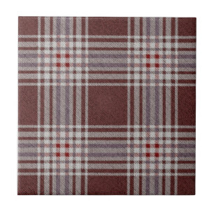 Brick Red Fabric Pattern Style Ceramic Tile