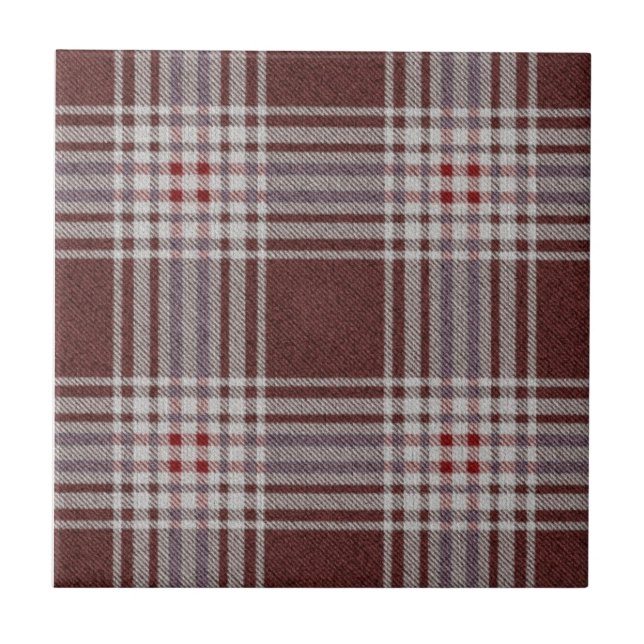 Brick Red Fabric Pattern Style Ceramic Tile  (Front)