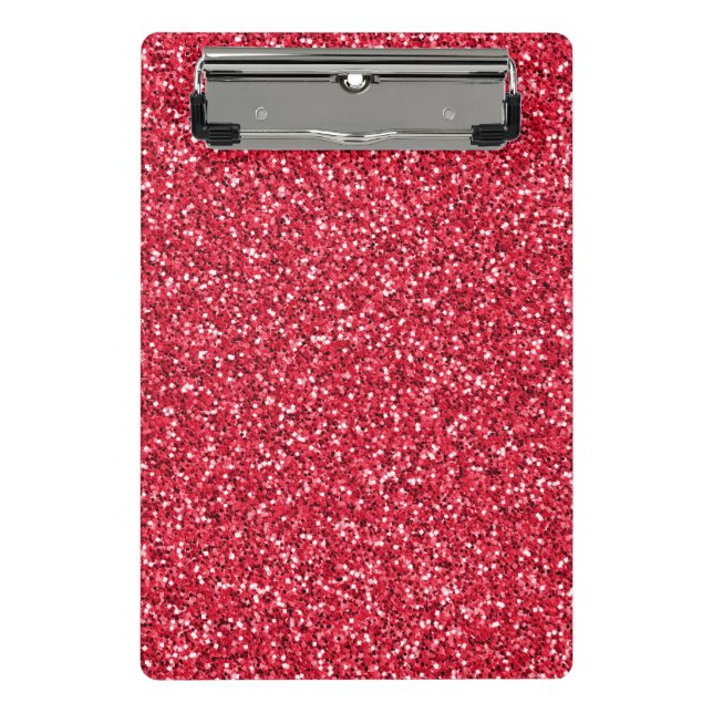 Brick Red Glitter Mini Clipboard (Front)
