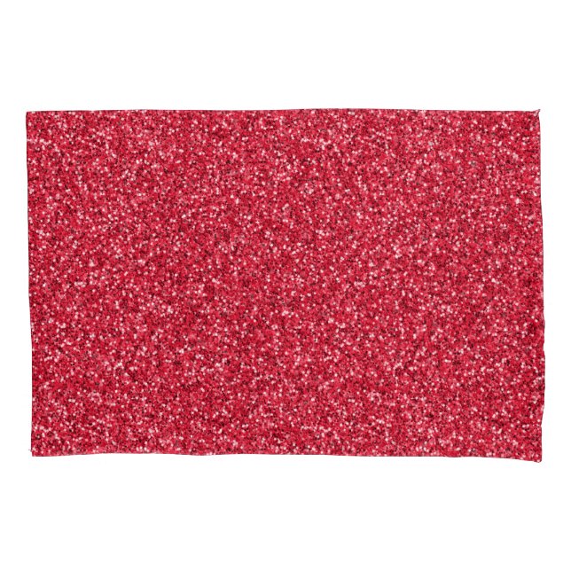 Brick Red Glitter Pillowcase (Front)