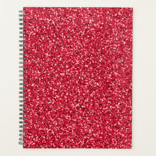 Brick Red Glitter Planner
