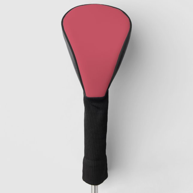 Brick red (solid colour)  golf head cover (Front)