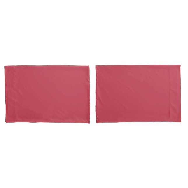 Brick red (solid colour)  pillowcase (Front-Set)