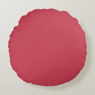 Brick red (solid colour) round pillow
