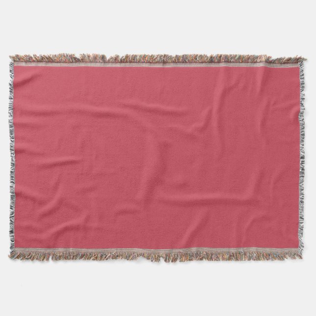 Brick red (solid colour)  throw blanket (Front)