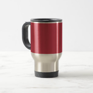 Brick red (solid colour) travel mug