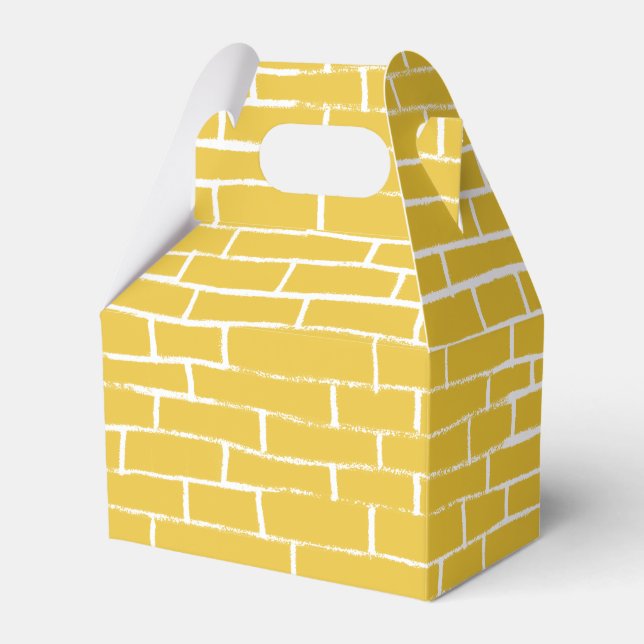 Brick Road - Yellow & transparent Favor Box (Front Side)